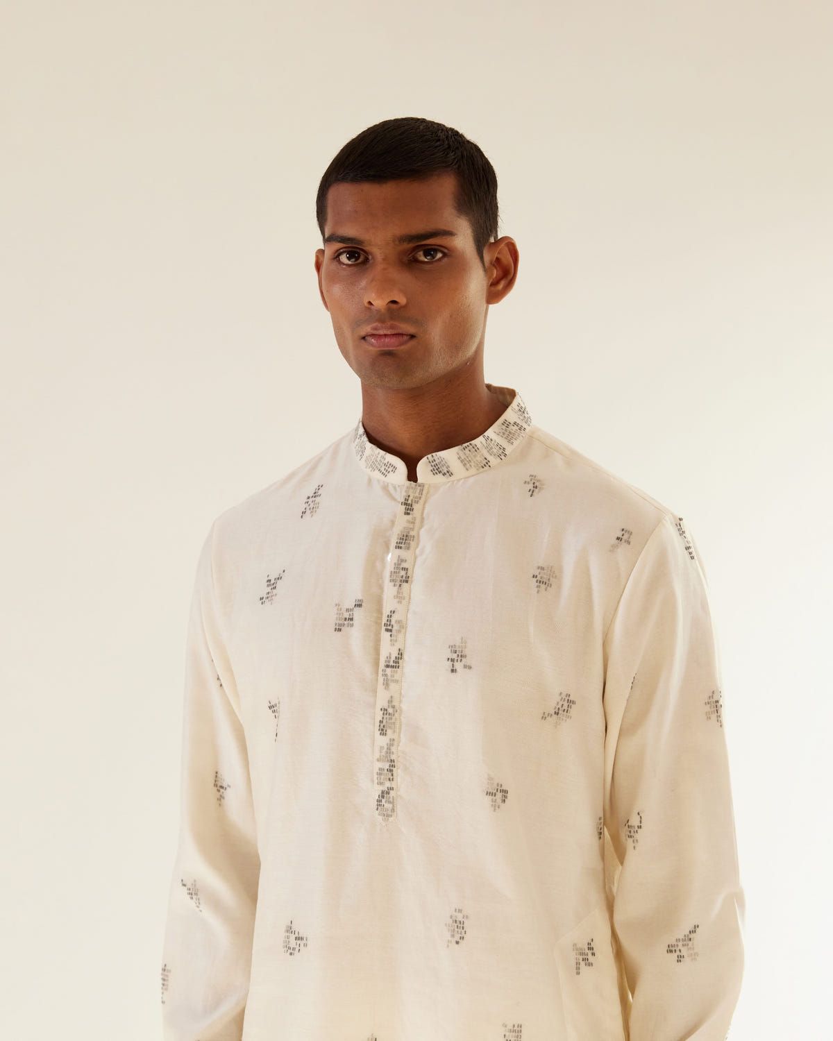 Camo Motif Hand Embroidered Kurta Set - image 2