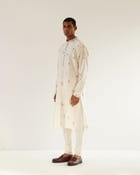 Camo Motif Hand Embroidered Kurta Set view 3