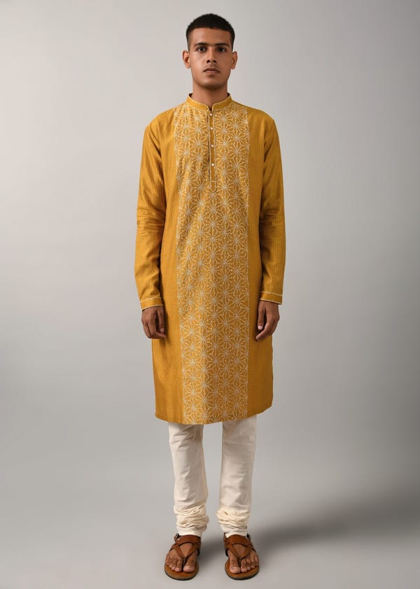 Countrymade India — Dhruvtara Hand Embroidered Kurta Set