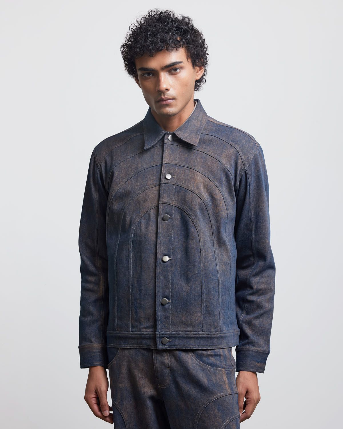BAUHAUS COATED PATCHWORK DENIM JACKET - image 1