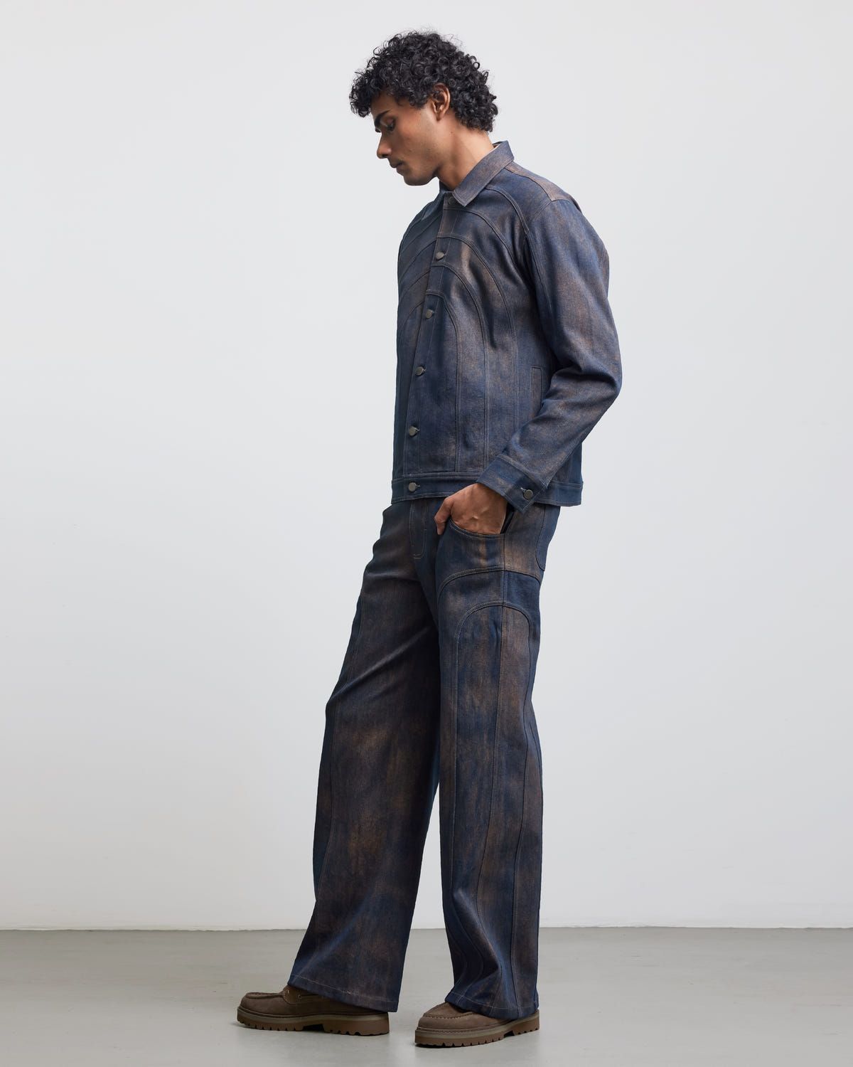 BAUHAUS COATED PATCHWORK DENIM JACKET - image 4