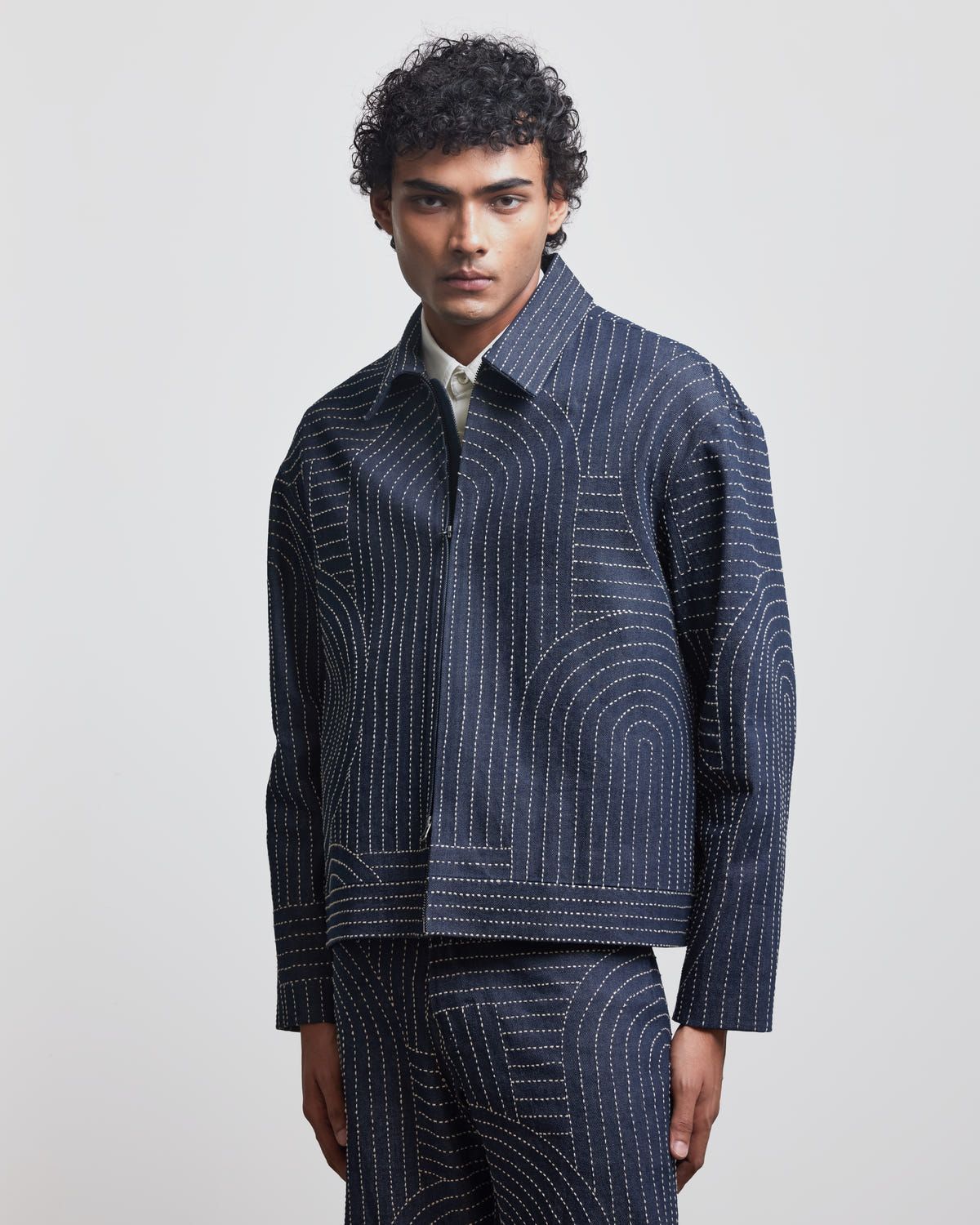BAUHAUS KANTHA DENIM JACKET - image 1