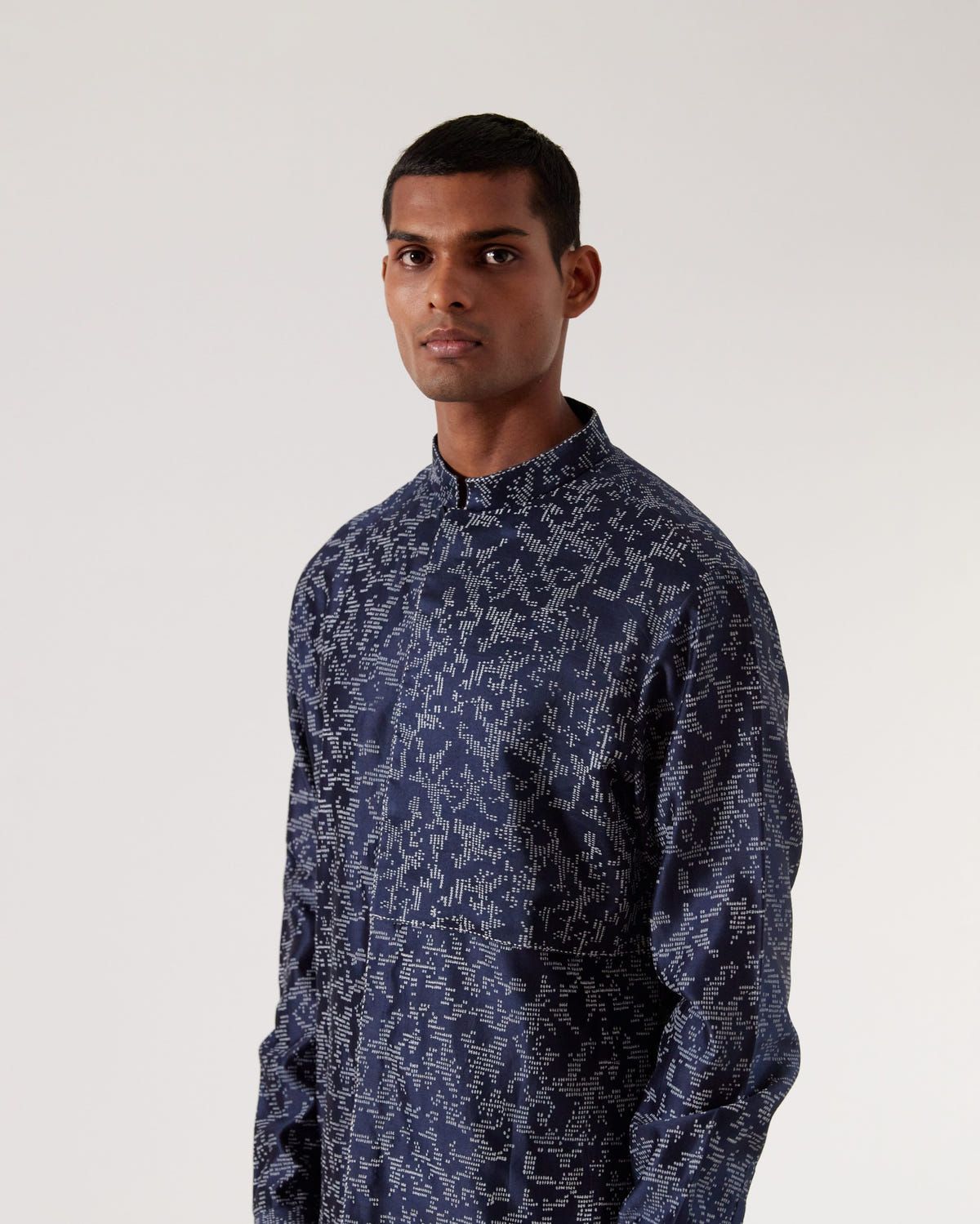 Camo Block Front Open Kurta Set - image 2