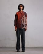 Obscured rust face printed shirt view 3