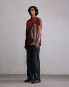 Obscured rust face printed shirt view 4