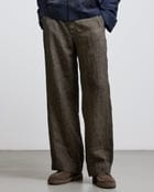 STONE BROWN LINEN TROUSERS view 1