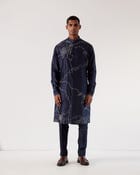 Black Hole Embroidery Kurta Set view 1