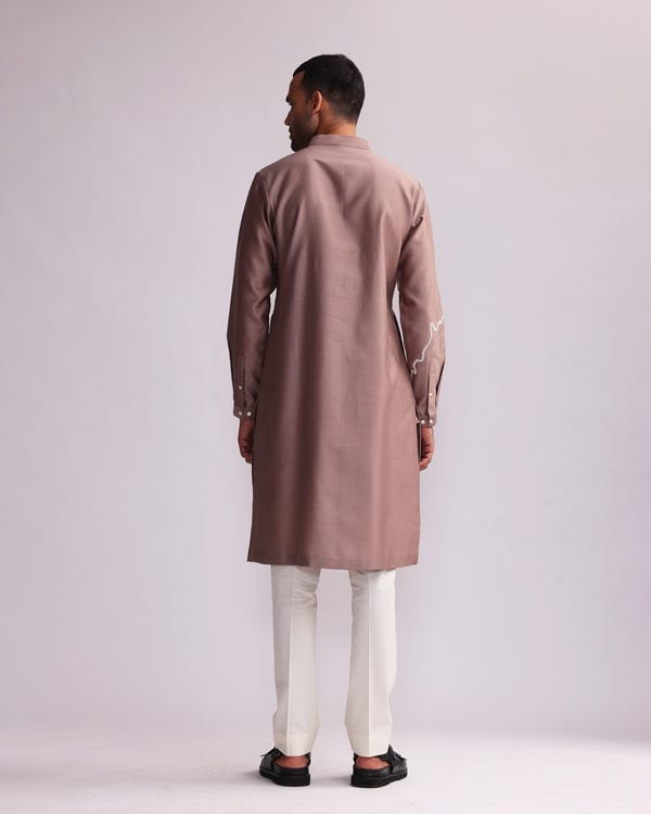 Countrymade India — CONTOUR LINE EMBROIDERED KURTA SET
