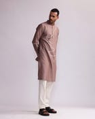 CONTOUR LINE EMBROIDERED KURTA SET view 4
