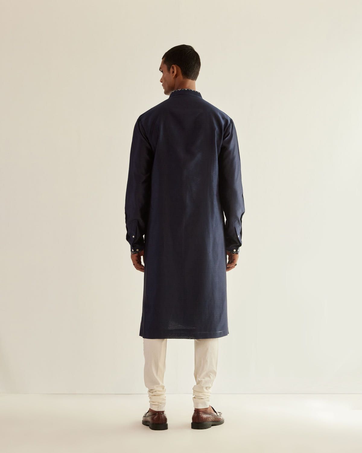 Asymmetric Embroidered Yoke Kurta Set - image 2