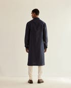 Asymmetric Embroidered Yoke Kurta Set view 2
