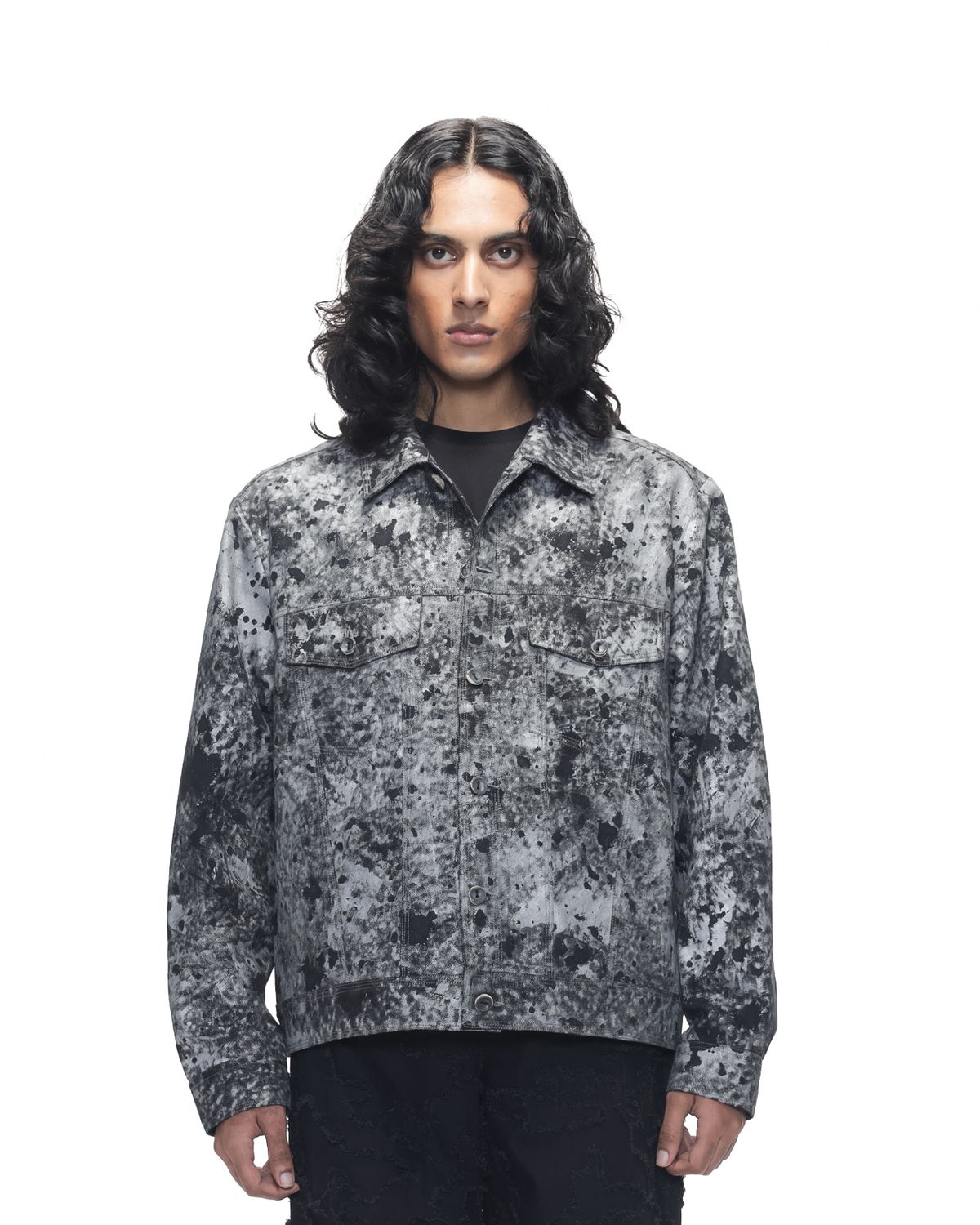 Charred Metal Trucker Jacket - image 1