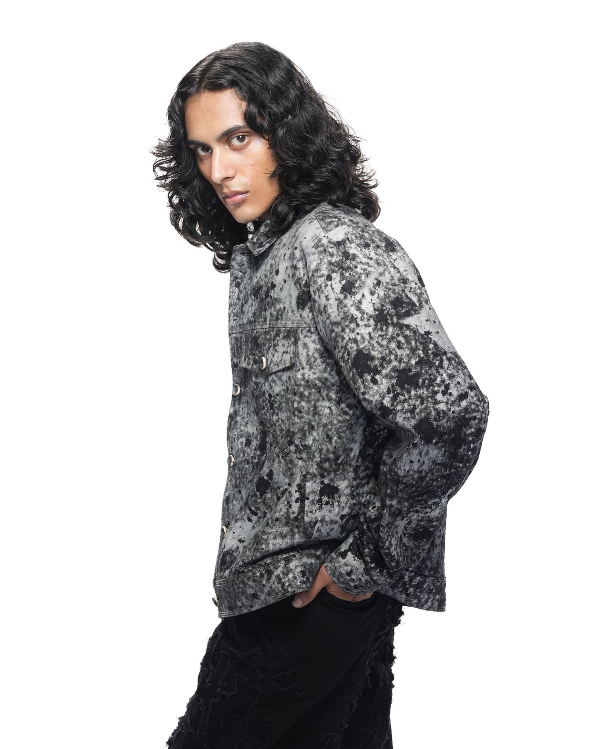 Charred Metal Trucker Jacket - image 4