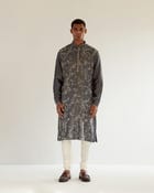 Linear Scattered Hand Embroidery Kurta Set view 1
