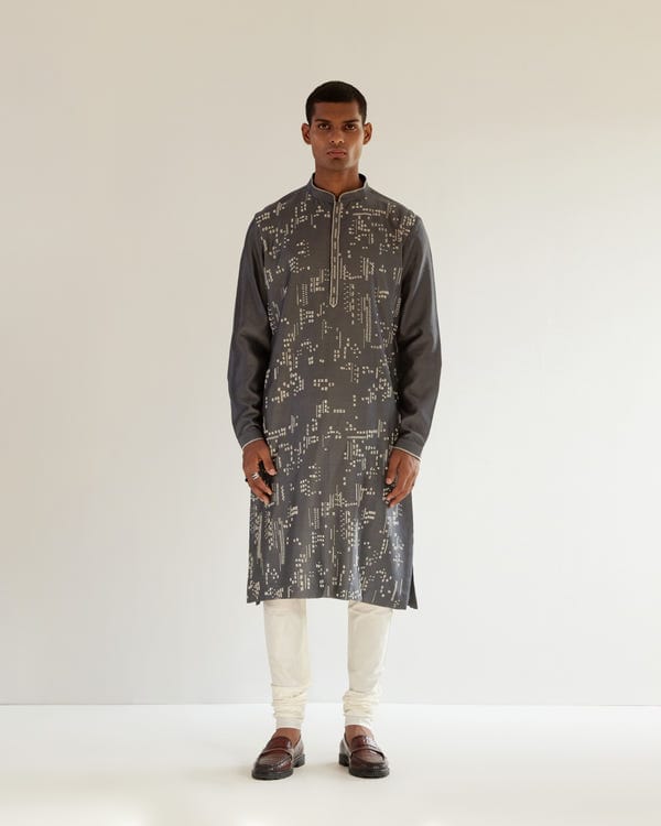 Countrymade India — Linear Scattered Hand Embroidery Kurta Set