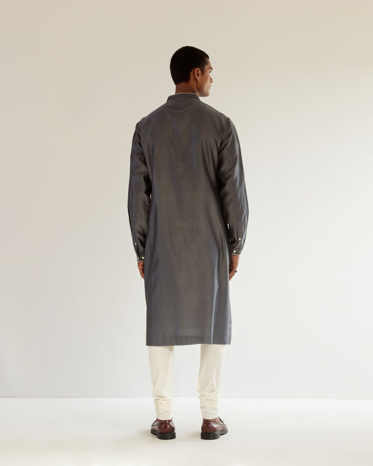 Linear Scattered Hand Embroidery Kurta Set - image 4