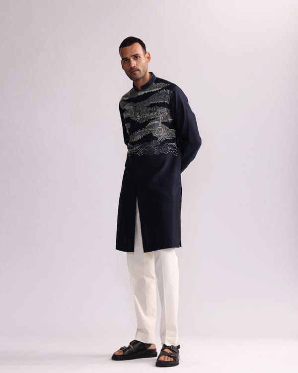 Countrymade India — TRAIL DUST PLACEMENT KURTA SET