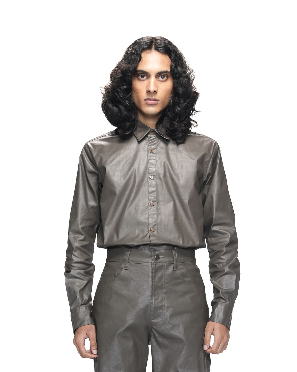 Coated Cotton Shirt - image 1