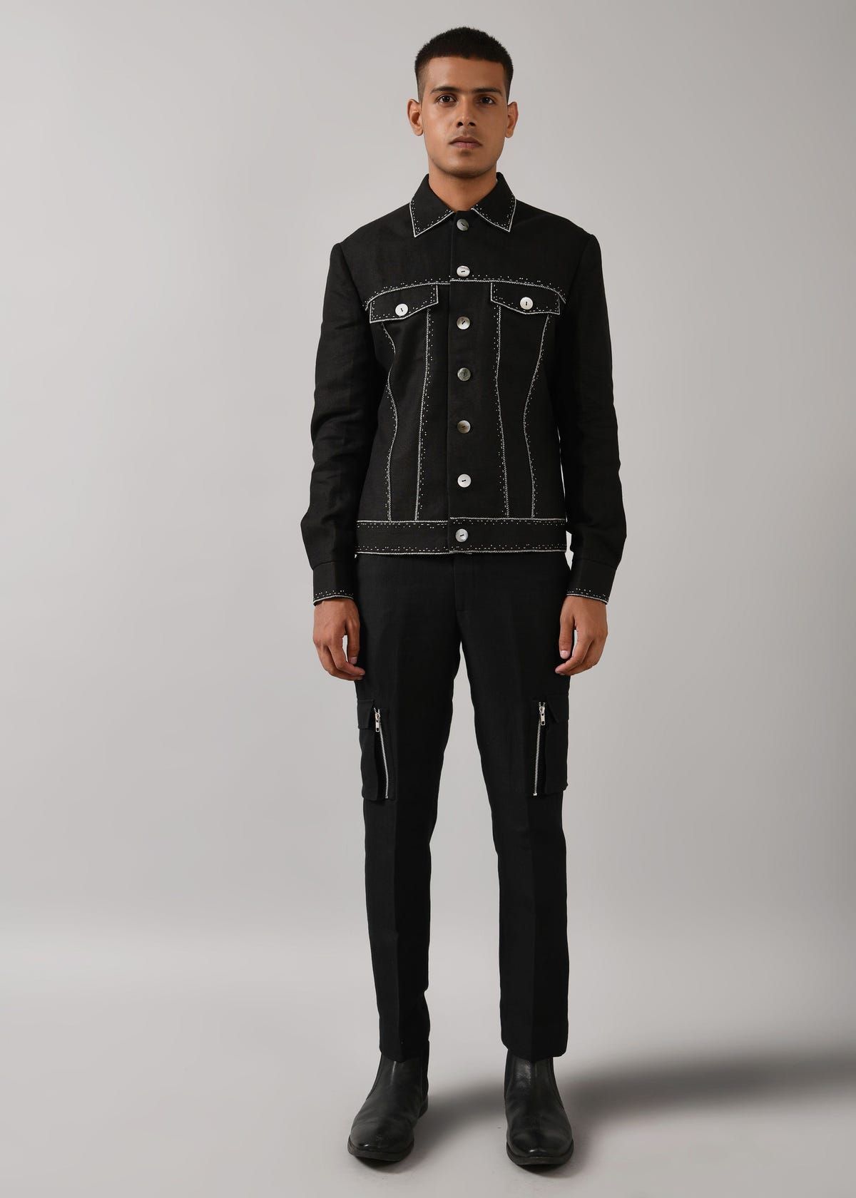Morse code Denim jacket - image 3