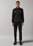 Morse code Denim jacket view 3