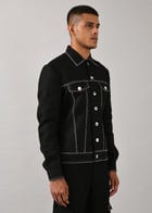 Morse code Denim jacket view 4