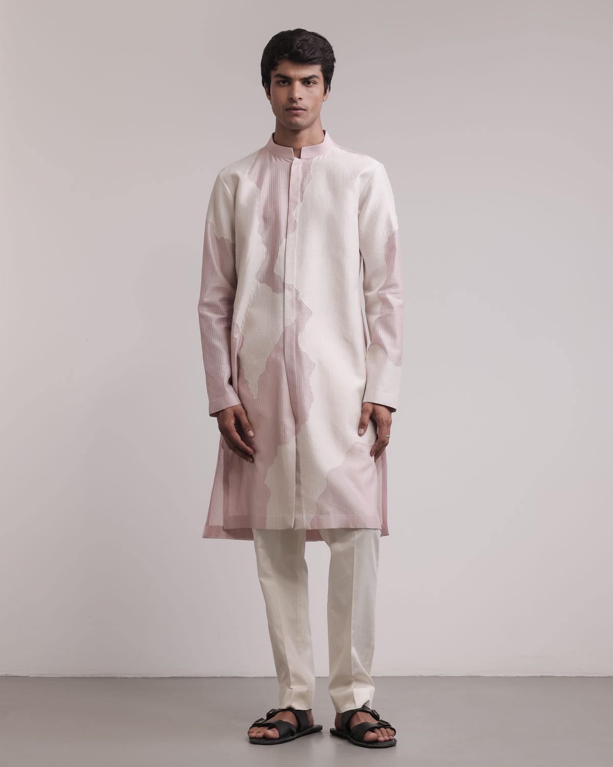 Torn Canvas Appliqué Kurta Set - image 1