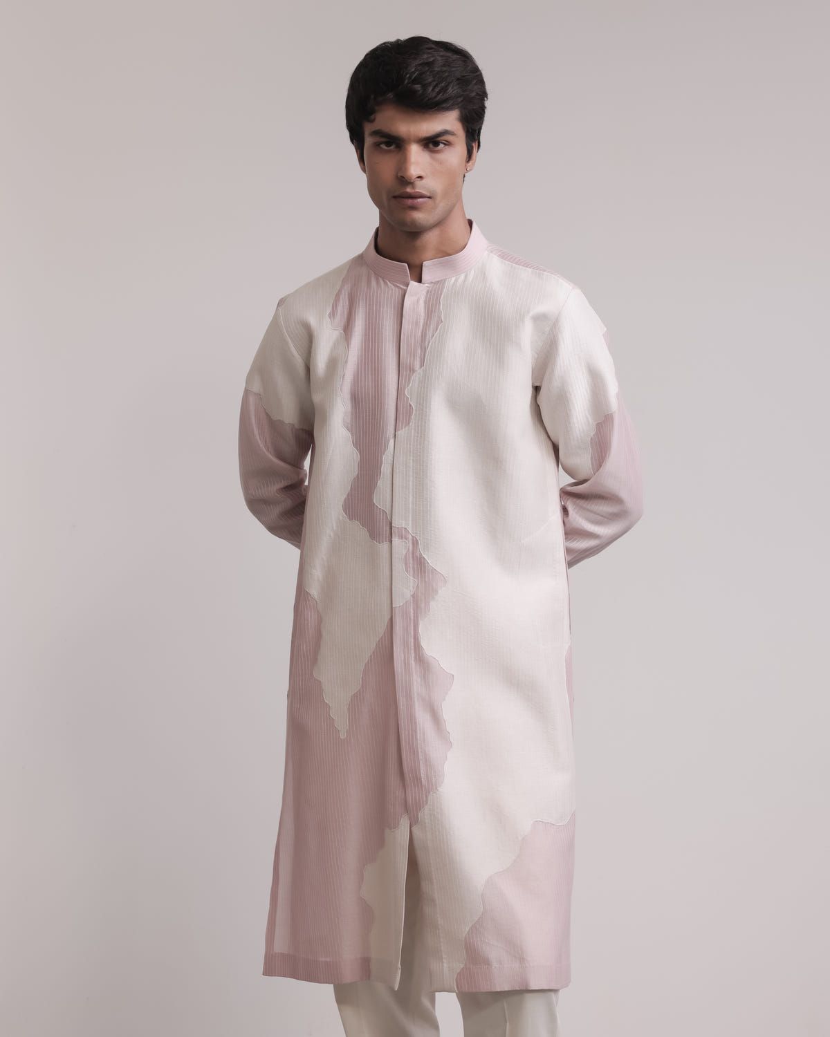 Torn Canvas Appliqué Kurta Set - image 3