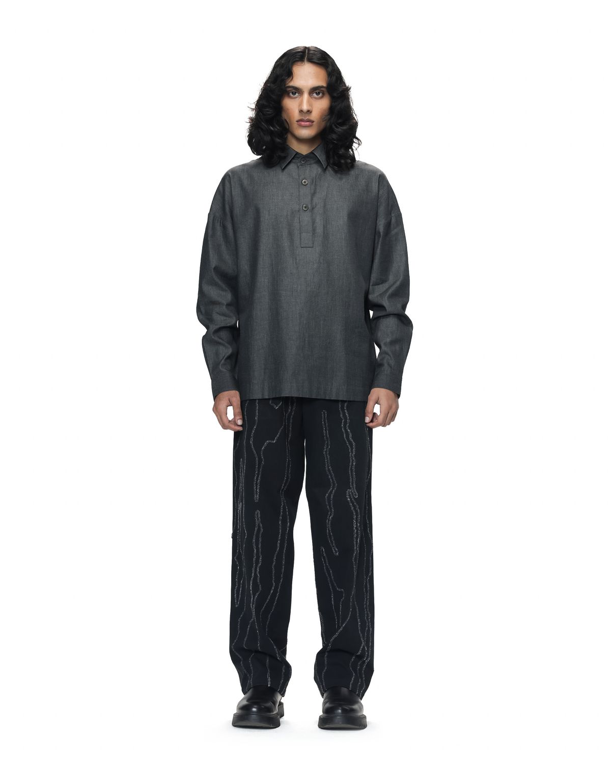 Half- Placket Work Shirt - image 2