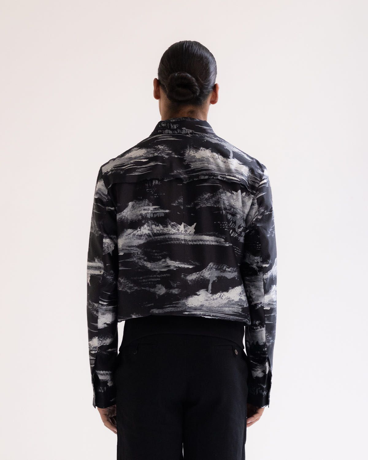 Arid Brushstroke Silk Bomber - image 2