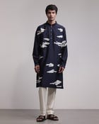Residual Camouflage Applique Kurta Set view 1