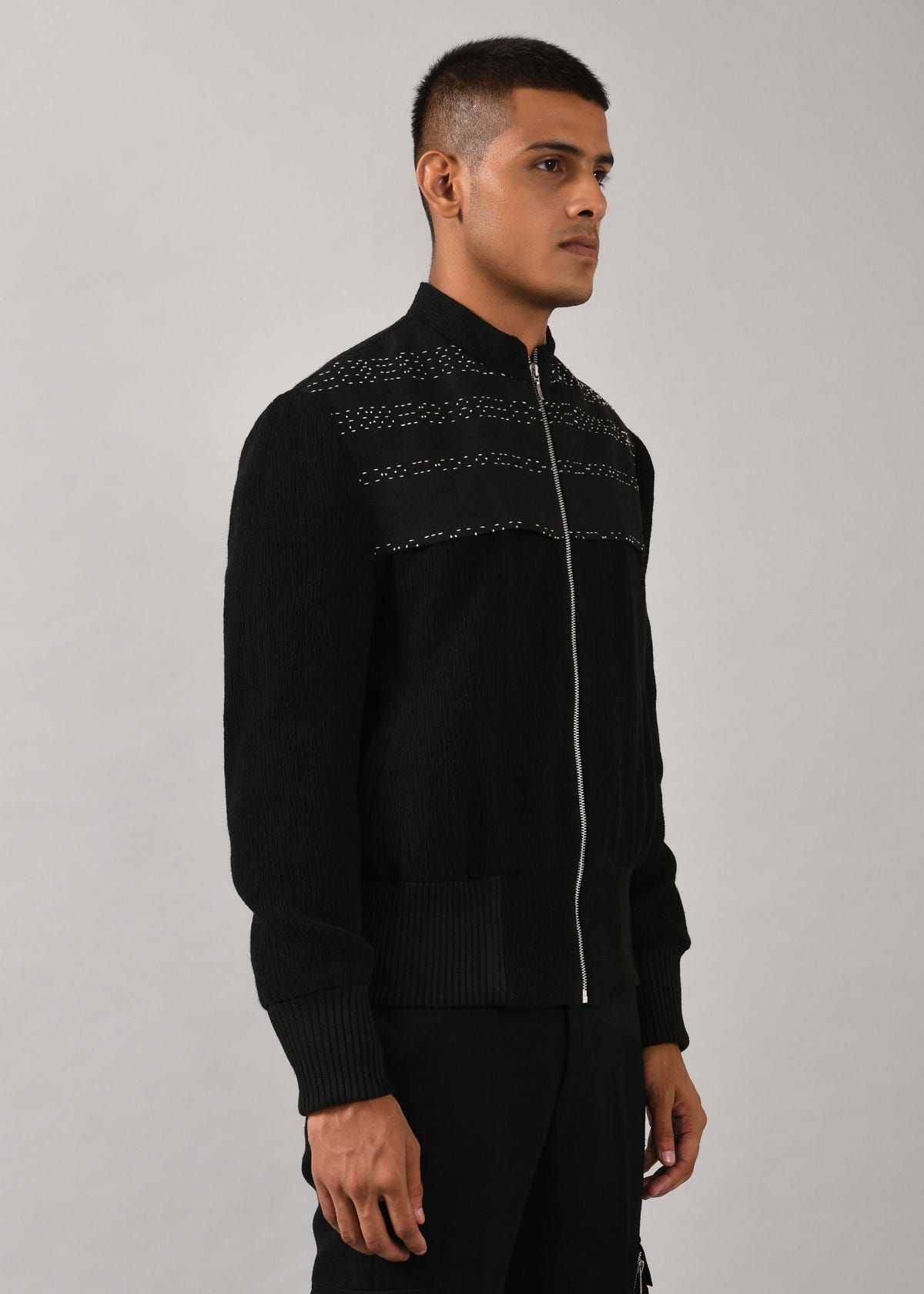 Morse Code Bomber Jacket - image 3