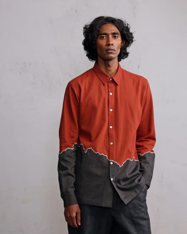 Countrymade India — Fractured line Patch Shirt