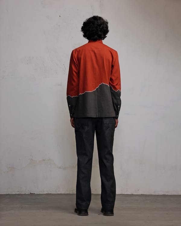 Countrymade India — Fractured line Patch Shirt