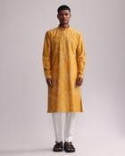 SHADOW CAMO HAND EMBROIDERED KURTA SET view 1