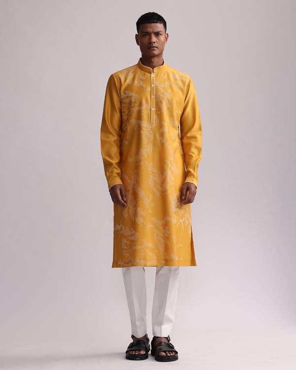 Countrymade India — SHADOW CAMO HAND EMBROIDERED KURTA SET