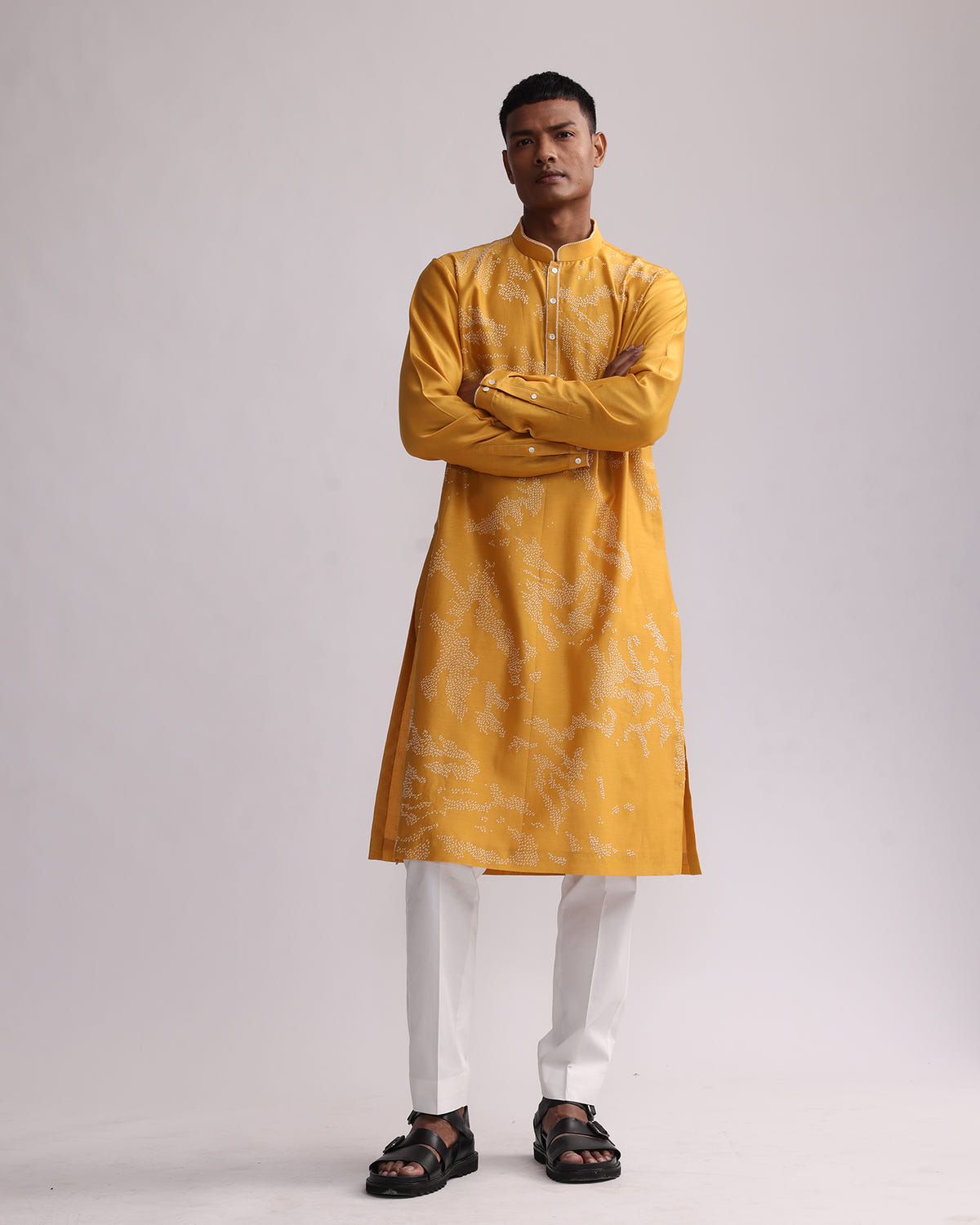 SHADOW CAMO HAND EMBROIDERED KURTA SET - image 3