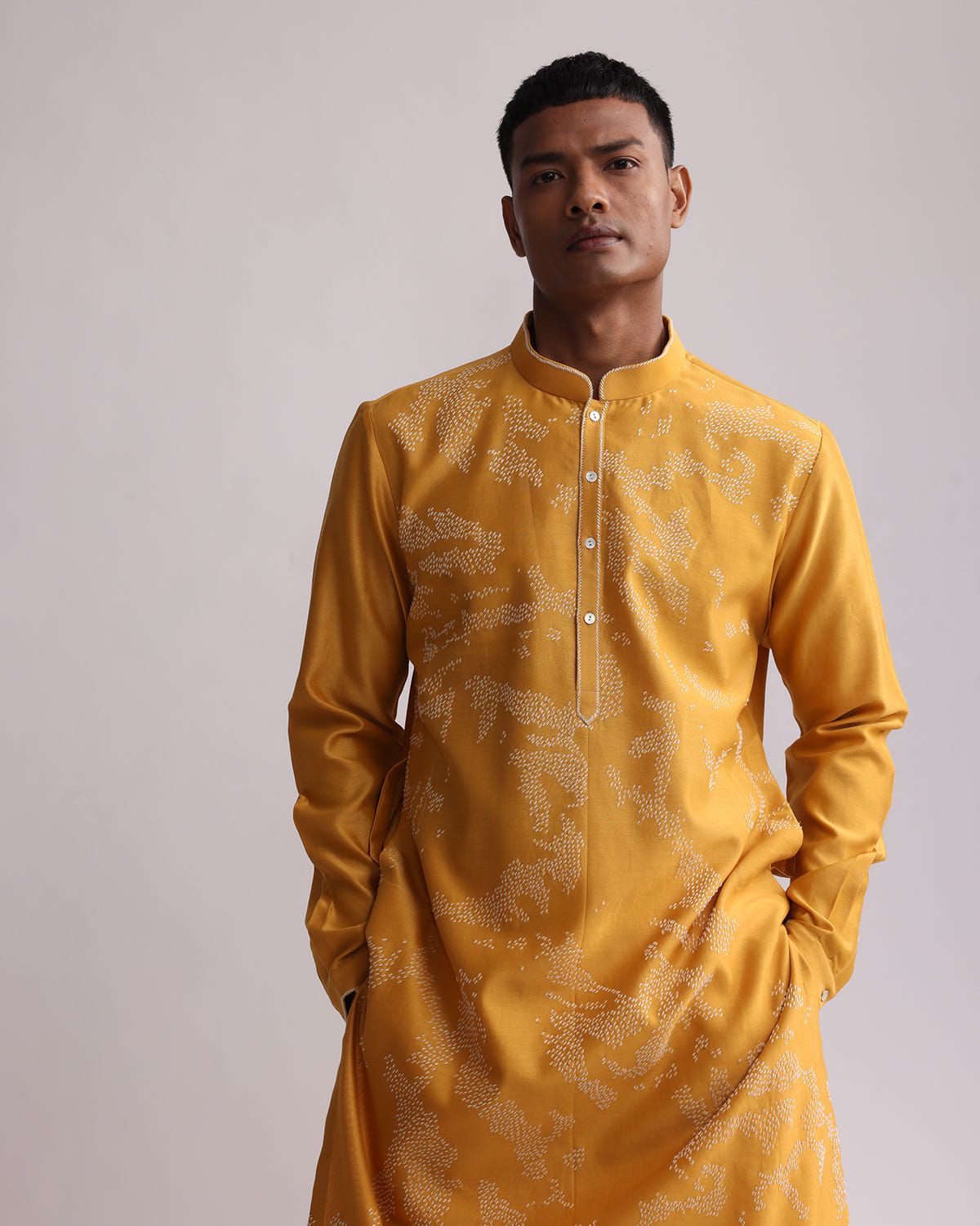 SHADOW CAMO HAND EMBROIDERED KURTA SET - image 4