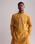 SHADOW CAMO HAND EMBROIDERED KURTA SET view 4