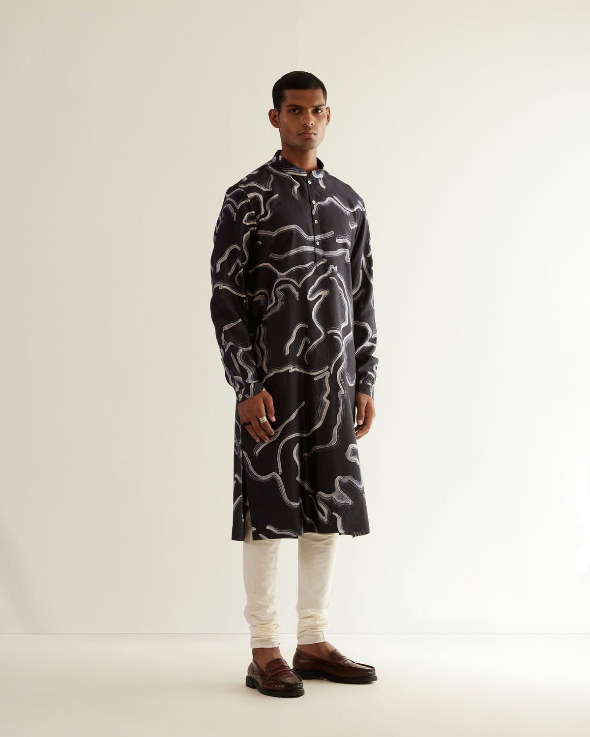 Desert Print Silk Kurta - image 1