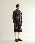 Desert Print Silk Kurta view 1
