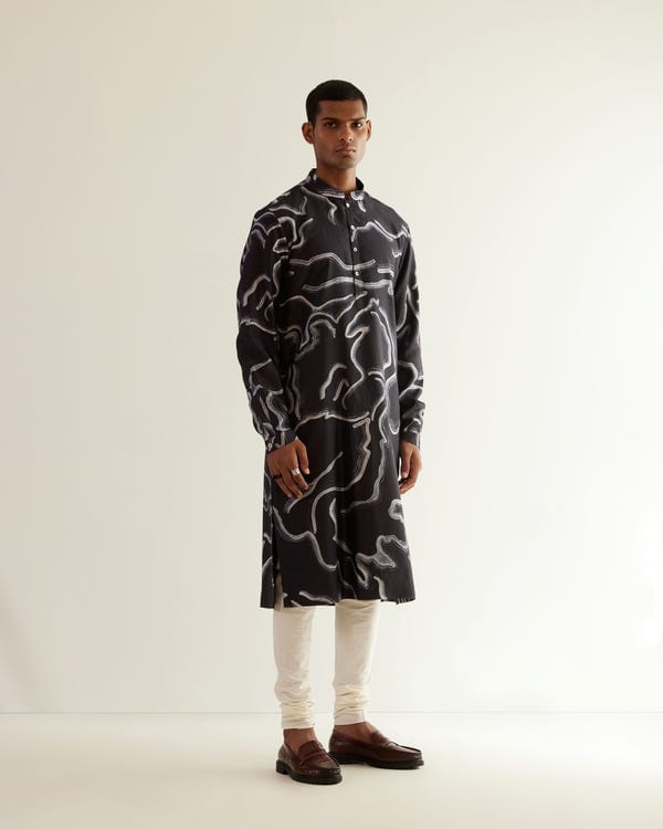 Countrymade India — Desert Print Silk Kurta