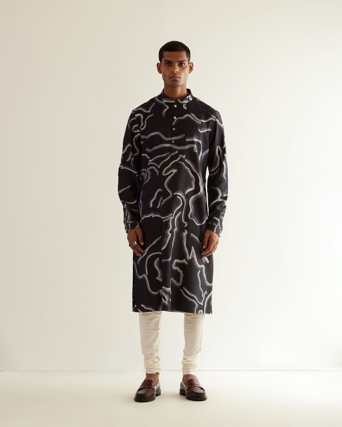 Desert Print Silk Kurta - image 2