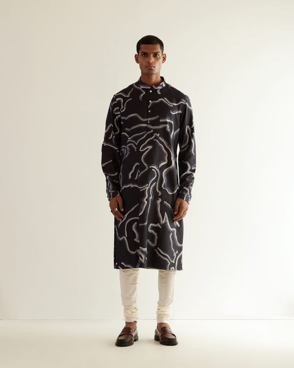 Countrymade India — Desert Print Silk Kurta