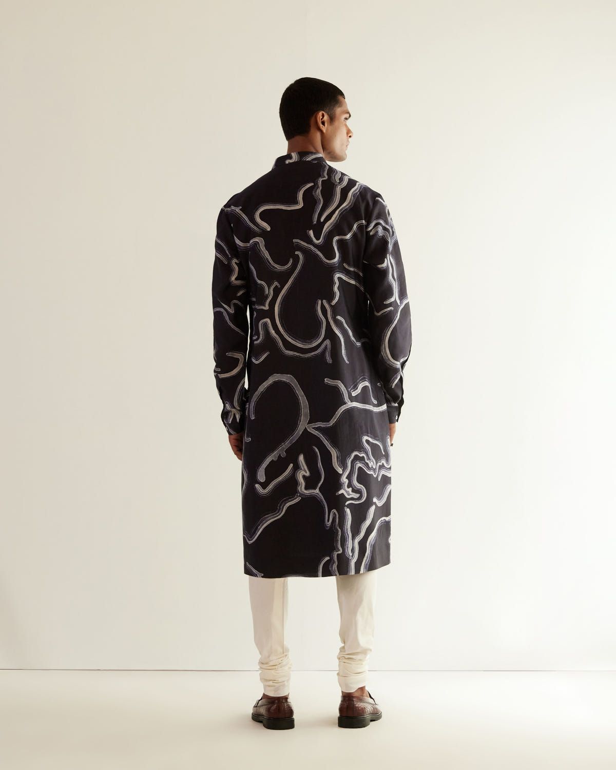 Desert Print Silk Kurta - image 3