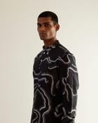 Desert Print Silk Kurta view 4