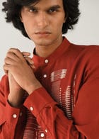 Dots Dash Hand embroidered Shirt view 4