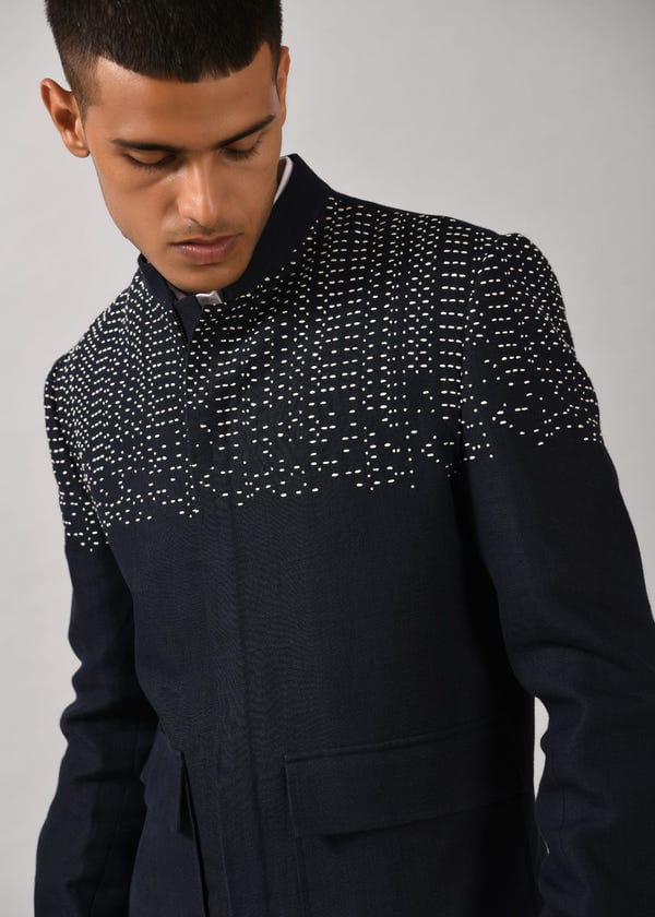 Countrymade India — MORSE CODE SHORT JACKET
