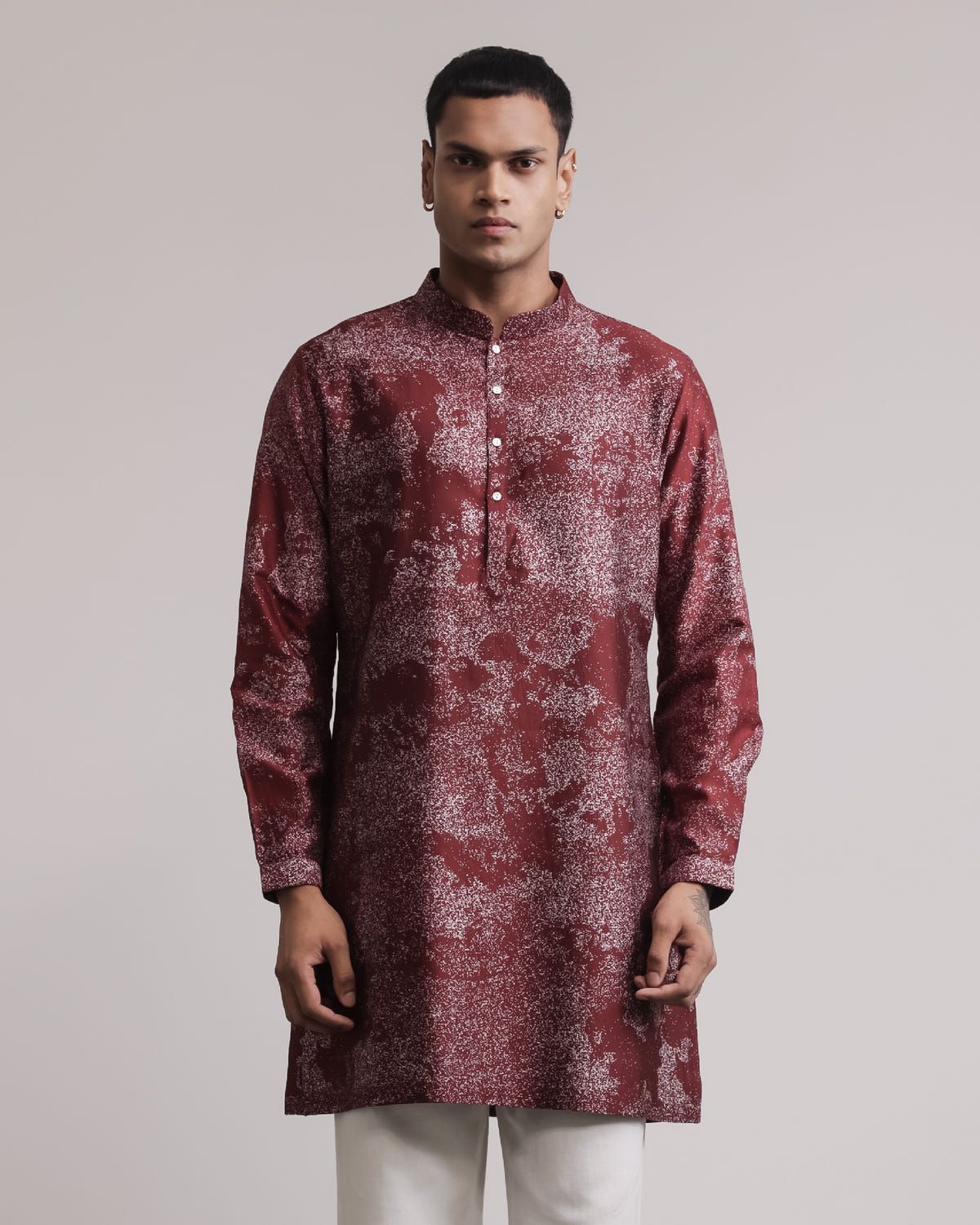 Dust Print Silk Kurta - image 3