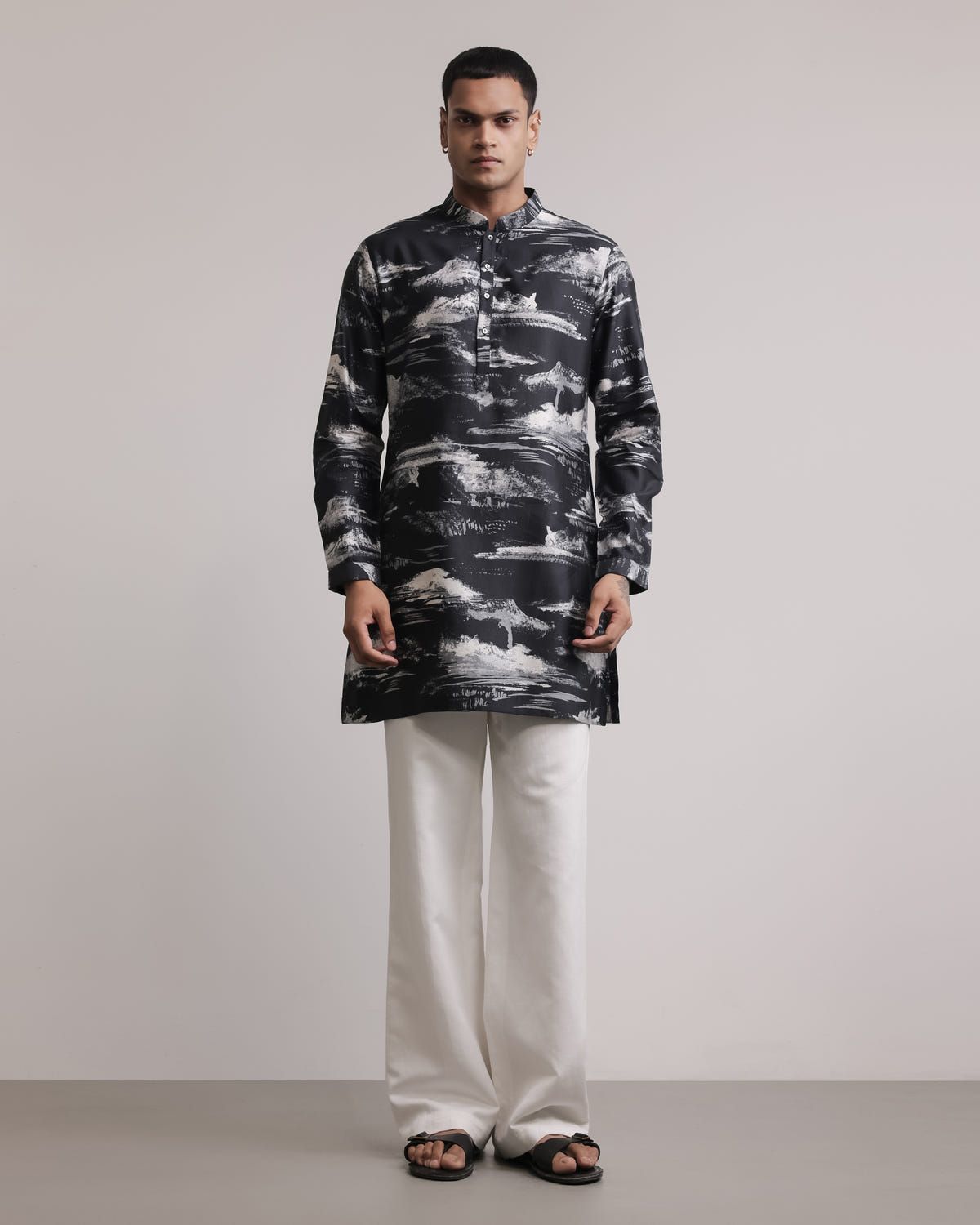 Dust Cloud Print Kurta - image 1