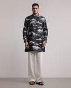 Dust Cloud Print Kurta view 1
